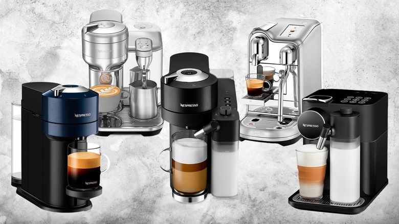 Composite image of Nespresso machines