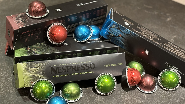 Nespresso boxes with Vertuo Master Origins pods