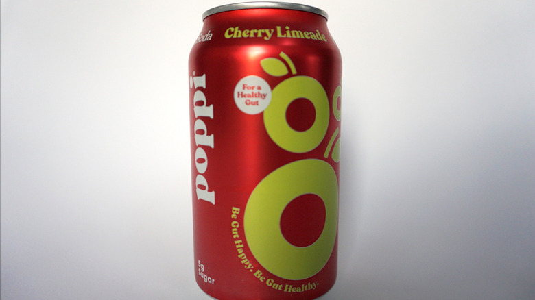 Cherry Limeade Poppi can