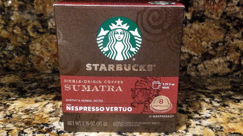 Starbucks Sumatra capsules package