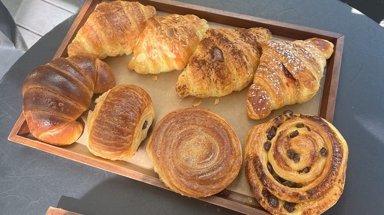 eight brown Starbucks Reserve pastries 