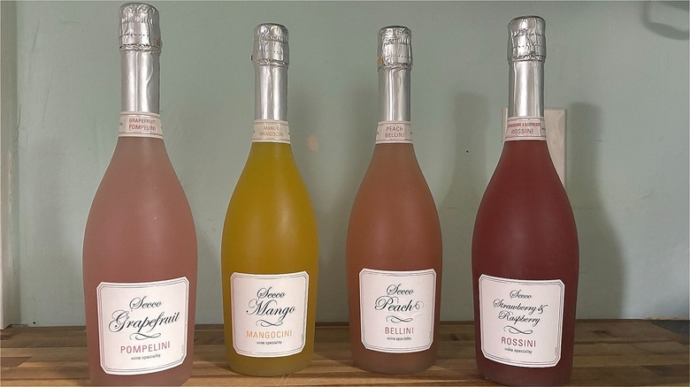 Trader Joe's secco Bellini bottles