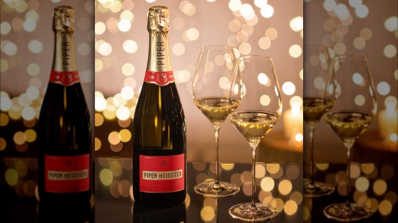 Piper-Heidsieck Champagne and glasses