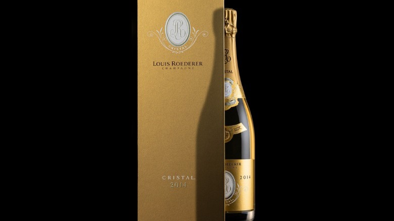 Cristal Champagne box and bottle 