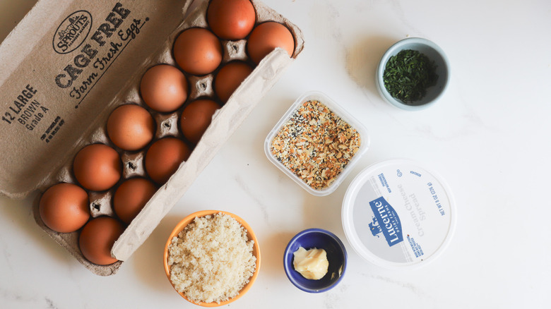 Ingredients for deviled eggs