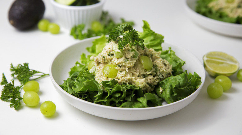 tuna salad with green ingredients