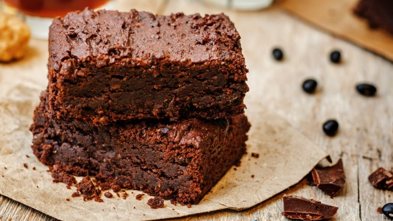 black bean brownie slices