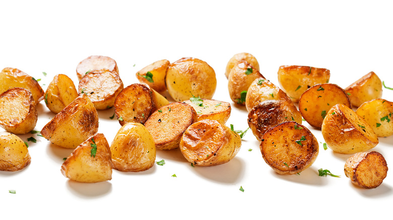 many roasted potatoes