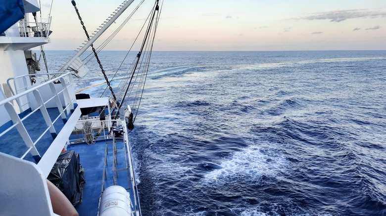 tuna fishing boat in ocean