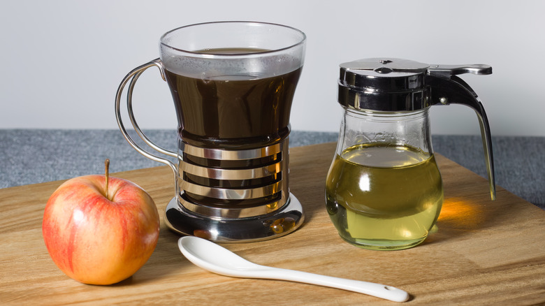 coffee and jug of oil