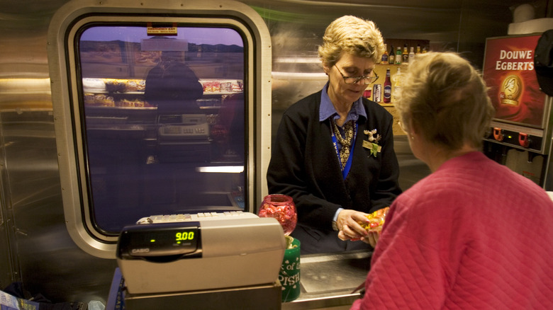 Amtrak cafe car cashier