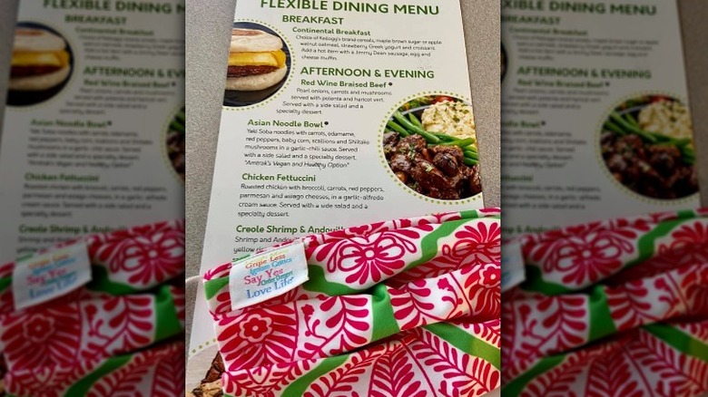 Amtrak flexible dining menu