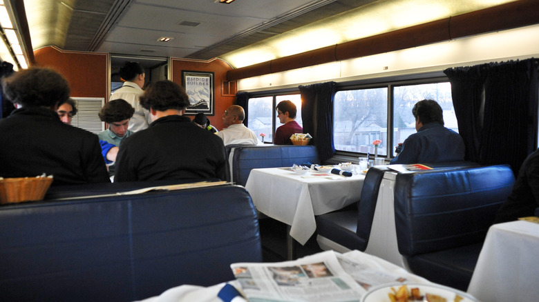 traditional dining on Southwest Chief
