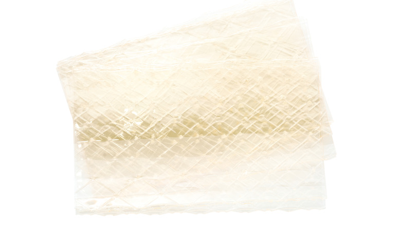 sheets of gelatin on a white background