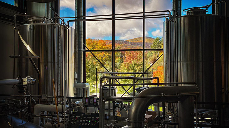 Window view in The Alchemist brewery