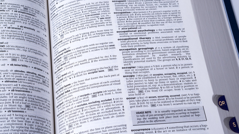 Dictionary pages