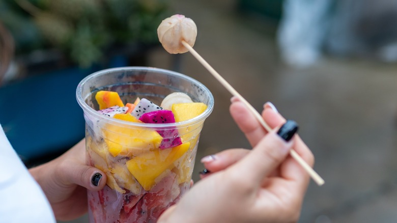 Fruit salad with lychee fruit