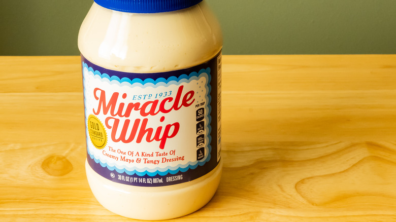 Jar of miracle whip
