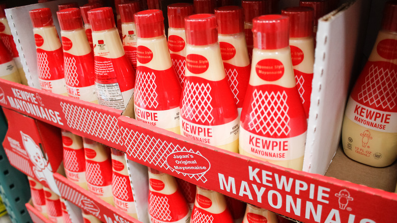 Bottles of Kewpie mayo