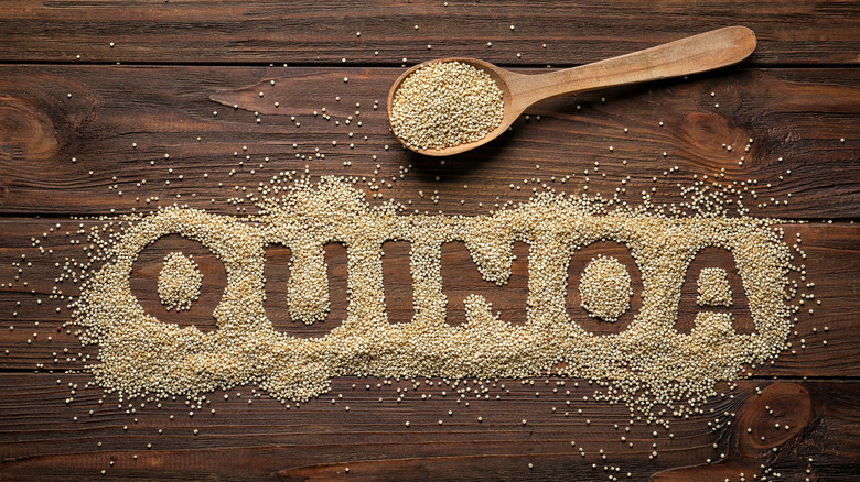 Quinoa written in quinoa