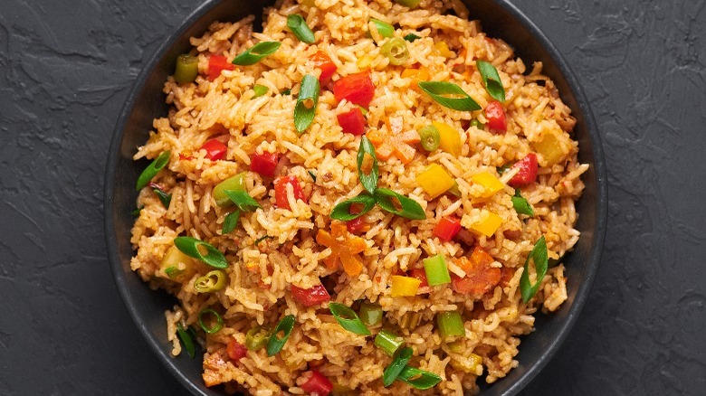 bowl of vegetable fried rice