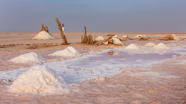 Dried salt lake