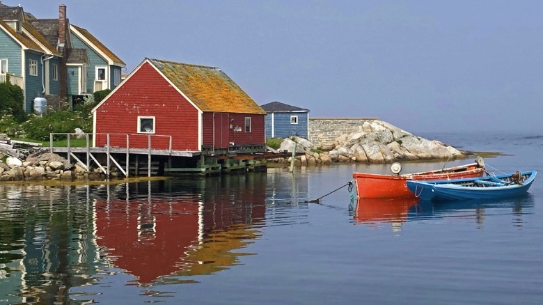 Peggy's Cove with boats