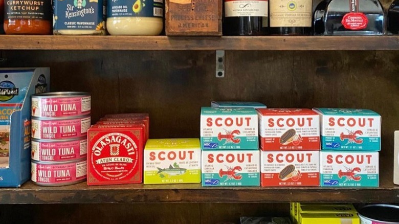 Store shelves with Scout products