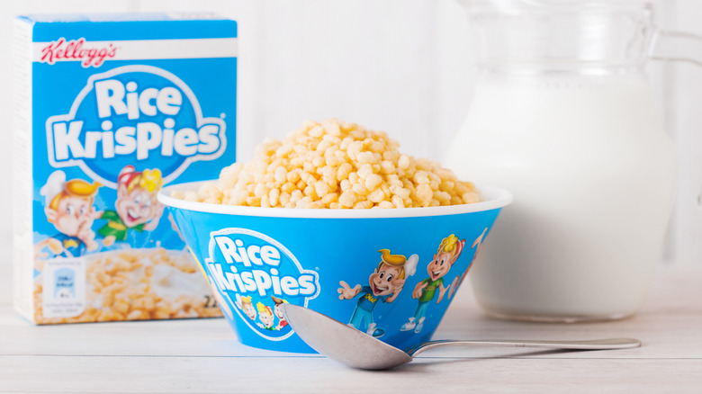 bowl of rice krispies cereal