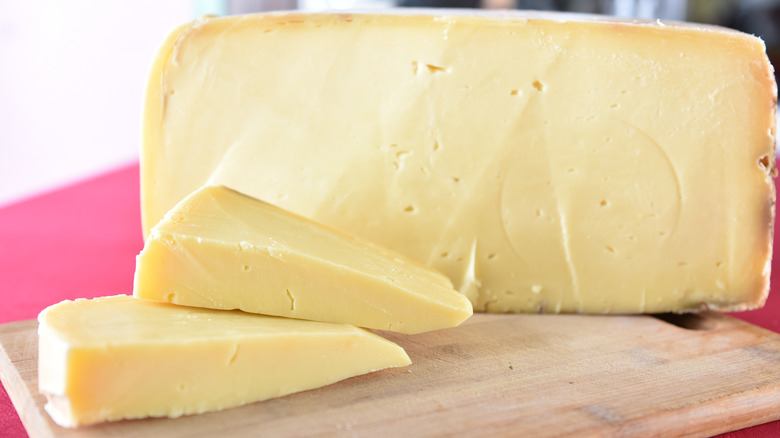 Sliced Kasseri cheese