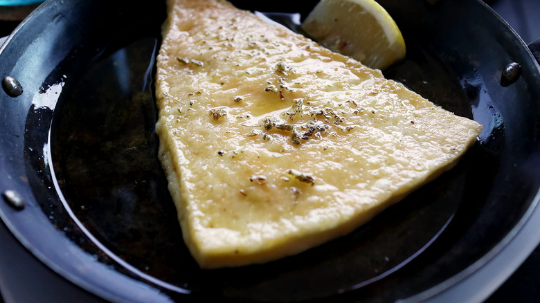 Saganaki made with kefalotyri