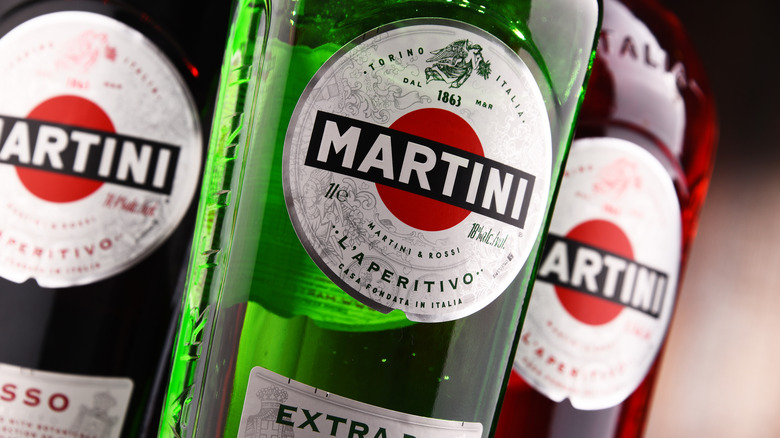 Martini & Rossi vermouth bottles