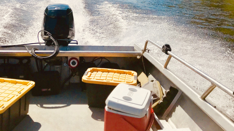 Cooler on a boat