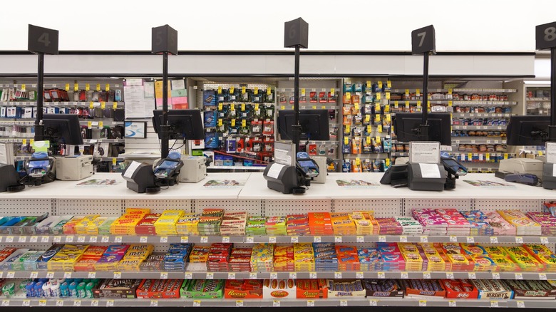 Gums and candies at Walgreens checkout