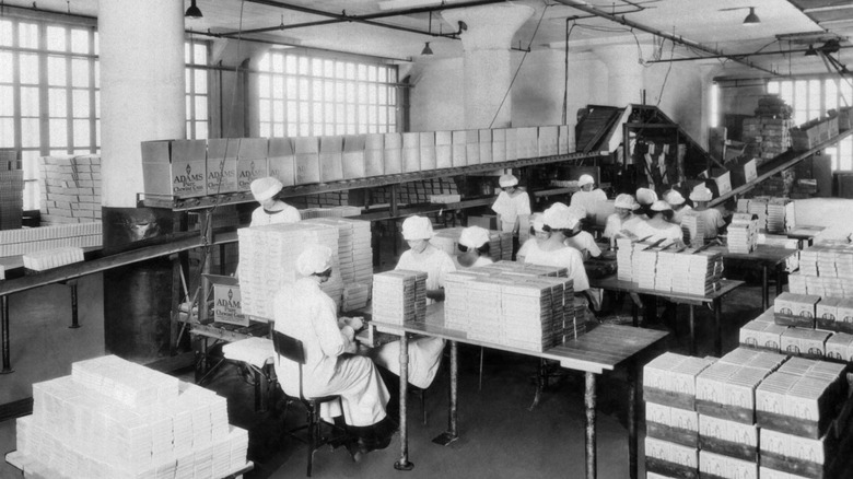 American Chicle Factory packing department