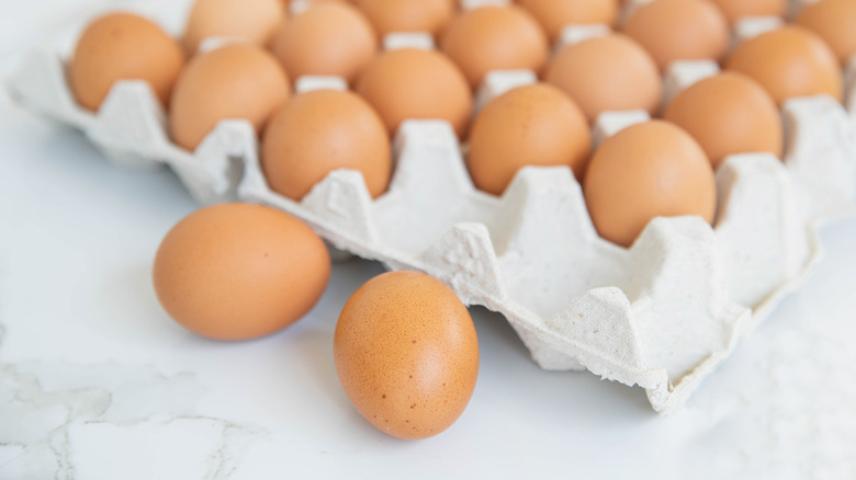 Eggs in carton