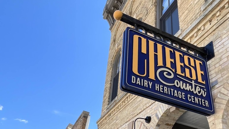 Cheese Counter And Dairy Heritage Center sign