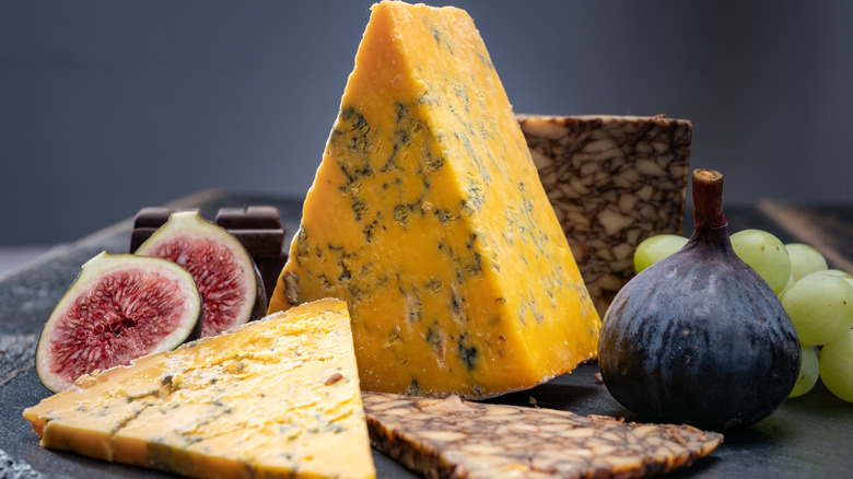 Cheese, meat, and figs