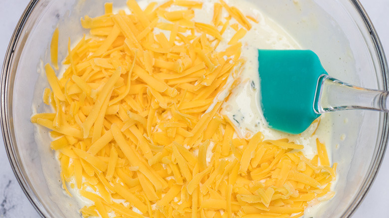 cheese in bowl with cream