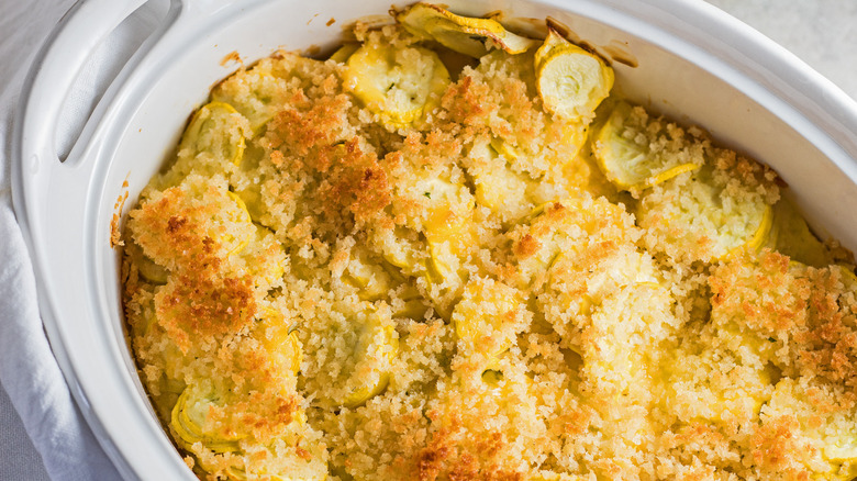 Fabulous Yellow Squash Casserole squash on plate