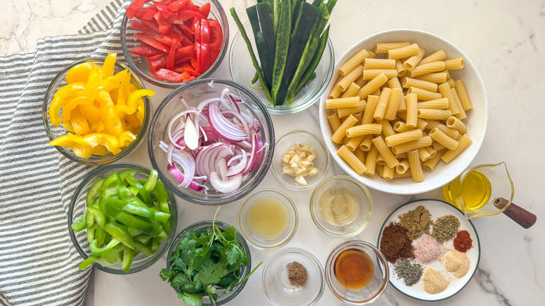 fajita pasta ingredients