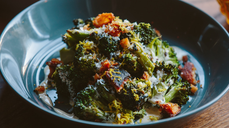 Broccoli caesar dish 