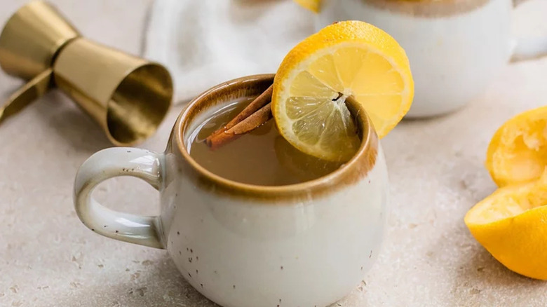 Hot Toddy with lemon and cinnamon