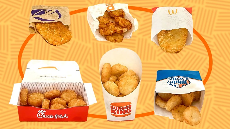 Collage of fast food hash browns