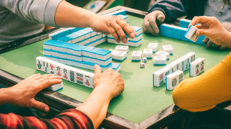 People playing mahjong