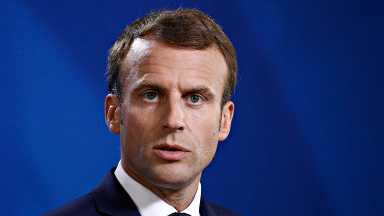 Emmanuel Macron looking ahead