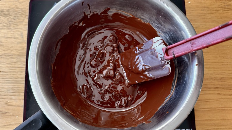 Melting chocolate in bowl