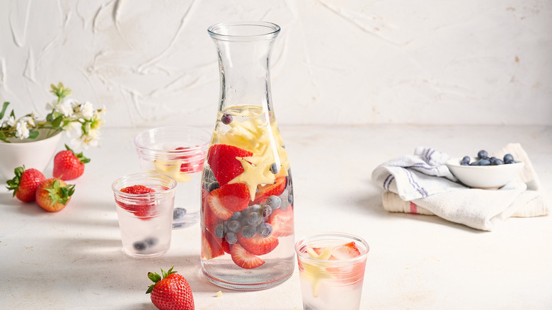 infused water in a pitcher