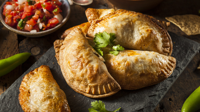 empanadas with garnish