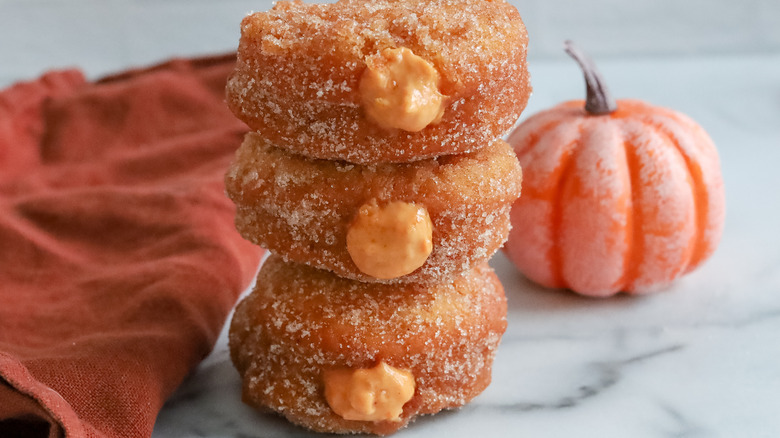 stacked pumpkin pie donuts